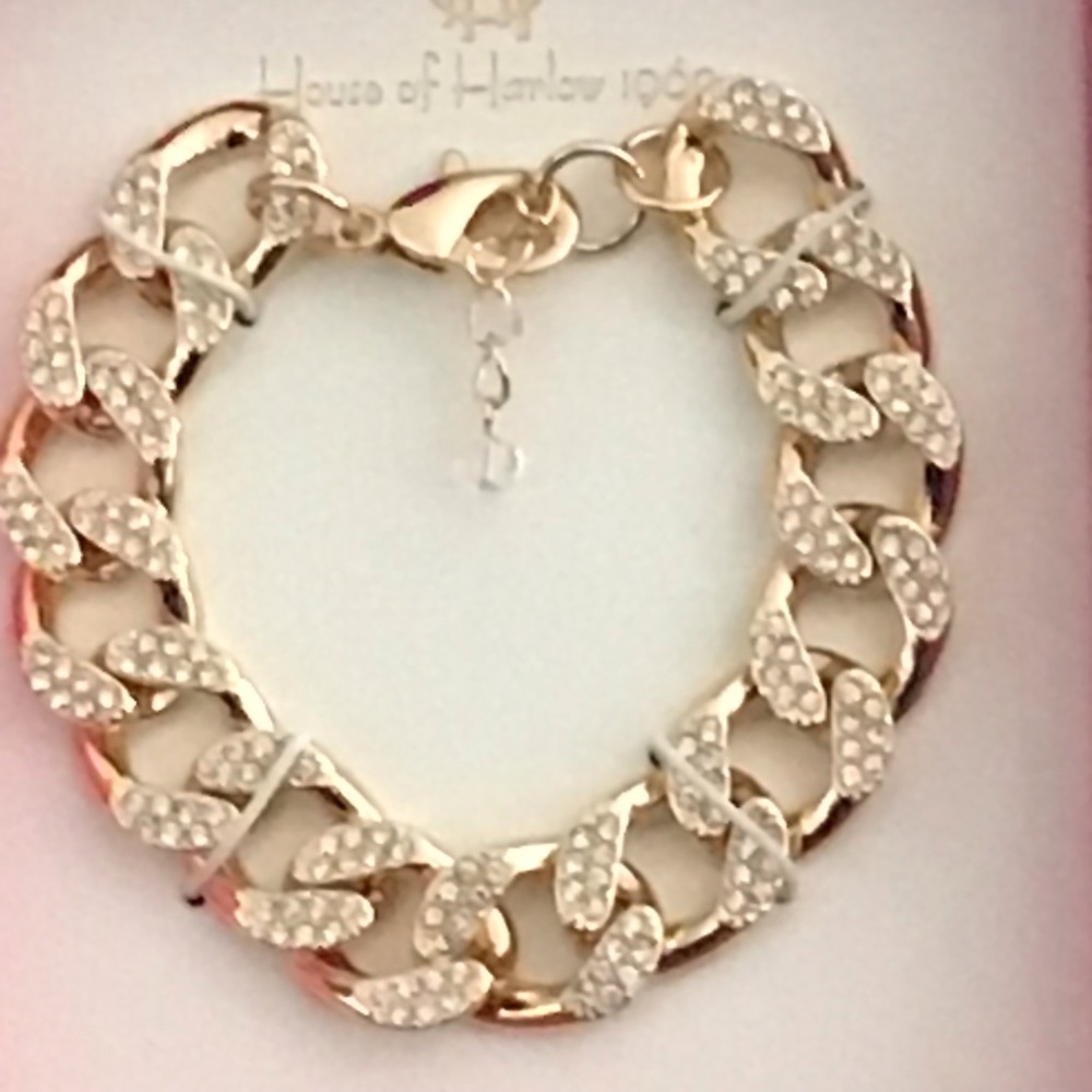 House of Harlow 1960 Embellished Link Bracelet
